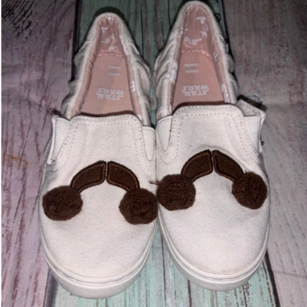 TOMS Tiny Baby STAR WARS Princess Leia Slip-On Shoes Size 10T T10
